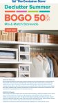 Second item 50% off storewide at The Container Store, ditto online #thecontainerstore