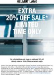Extra 20% off sale items online at Helmut Lang #helmutlang