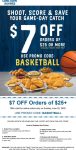 $7 off $25 today at Long John Silvers restaurants via promo code BASKETBALL #longjohnsilvers