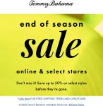 30-50% off at Tommy Bahama, ditto online #tommybahama