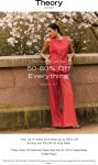 50-80% off everything at Theory Outlet #theoryoutlet