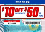 $10 off $50 today at Big 5, or online via promo code E250627 #big5
