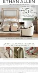25% off everything + extra 15% off clearance furniture at Ethan Allen #ethanallen