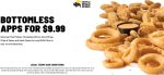 Bottomless appetizers = $10 at Buffalo Wild Wings restaurants #buffalowildwings