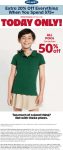 Extra 20% off $75+ & 50% off polos today at Old Navy #oldnavy