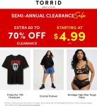 Extra 60-70% off clearance at Torrid #torrid