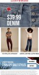 $40 jeans at Lucky Brand #luckybrand