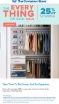 25% off everything online at The Container Store #thecontainerstore