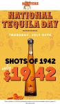 $19.42 shots of 1942 tequila today at Hooters restaurants #hooters