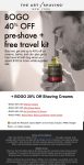 Various BOGO discounts & free straight razor on $200 at The Art of Shaving #theartofshaving