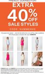 Extra 40% off sale styles at French Connection via promo code SUMMER40 #frenchconnection