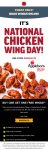 Second order chicken wings free today at Applebees via promo code WINGDAY25 #applebees