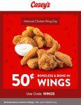.50 cent chicken wings today at Caseys #caseys