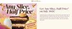 50% off a slice Wednesday at The Cheesecake Factory restaurants #thecheesecakefactory