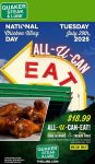 Bottomless chicken wings & fries = $19 today at Quaker Steak and Lube #quakersteakandlube
