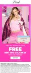Free mini dog & blanket on $150 today at Pink via promo code MEMBER150 #pink