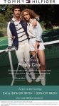 20-30% off $125+ at Tommy Hilfiger via promo code SAVE #tommyhilfiger