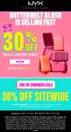 30% off everything via login at NYX Professional Makeup #nyxprofessionalmakeup