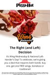 Second chicken wings free today at Pizza Hut via promo code BOGOWINGS #pizzahut