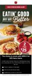 Appetizer + 2 entrees = $25 at Applebees restaurants #applebees