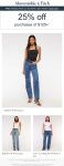 25% off $125 at Abercrombie & Fitch, ditto online #abercrombiefitch
