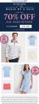 30-70% off sale styles at Vineyard Vines, or online via promo code WHALE2025 #vineyardvines