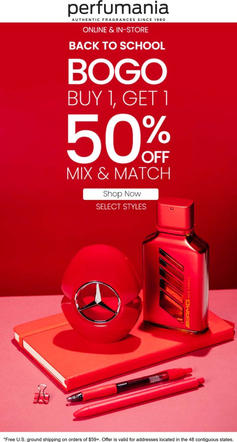 Second fragrance 50% off at Perfumania