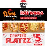 Second wings free today at Pizza Hut via promo code BOGOWINGS #pizzahut