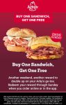 Second sandwich free via login at Arbys #arbys