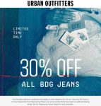 30% off bdg jeans at Urban Outfitters #urbanoutfitters