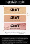 $10-$20 off $75+ today at bareMinerals via promo code STOCKUP #bareminerals