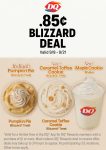 .85 cent blizzard ice cream on $1 daily at Dairy Queen #dairyqueen