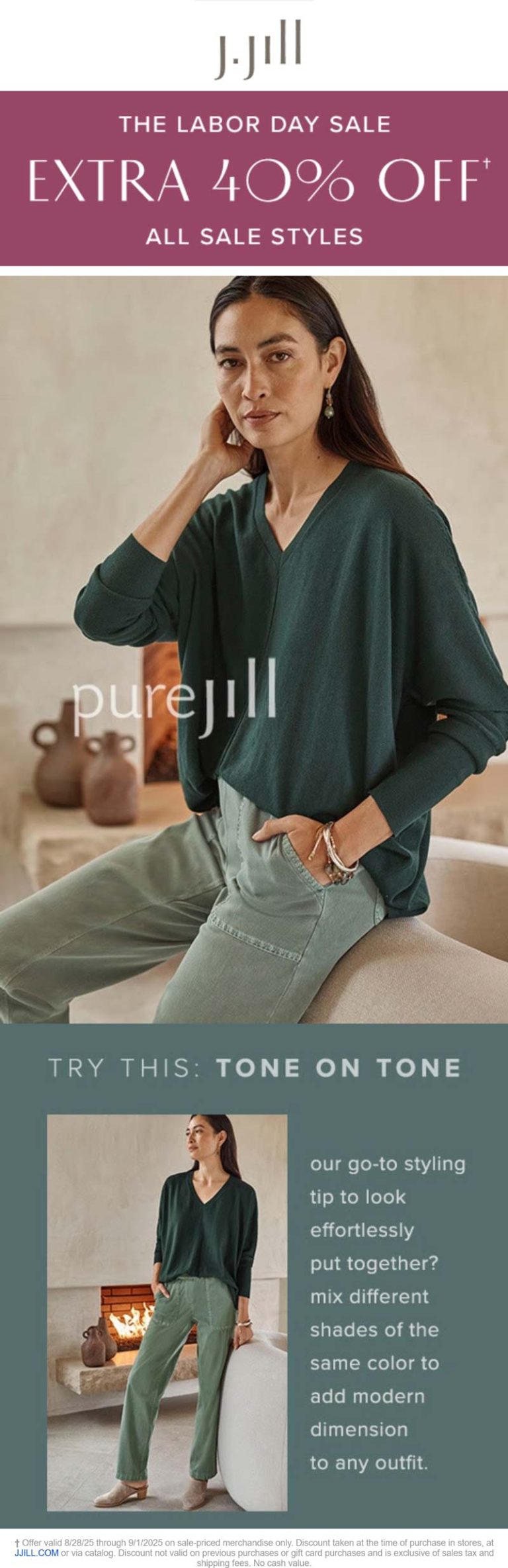 Extra 40% off sale styles at J.Jill