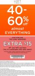 40-60% off + another $15 off $75+ at LOFT Outlet #loftoutlet