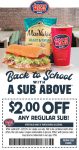 $2 off any sub sandwich today at Jersey Mikes #jerseymikes