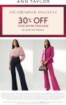 30% off everything at Ann Taylor #anntaylor