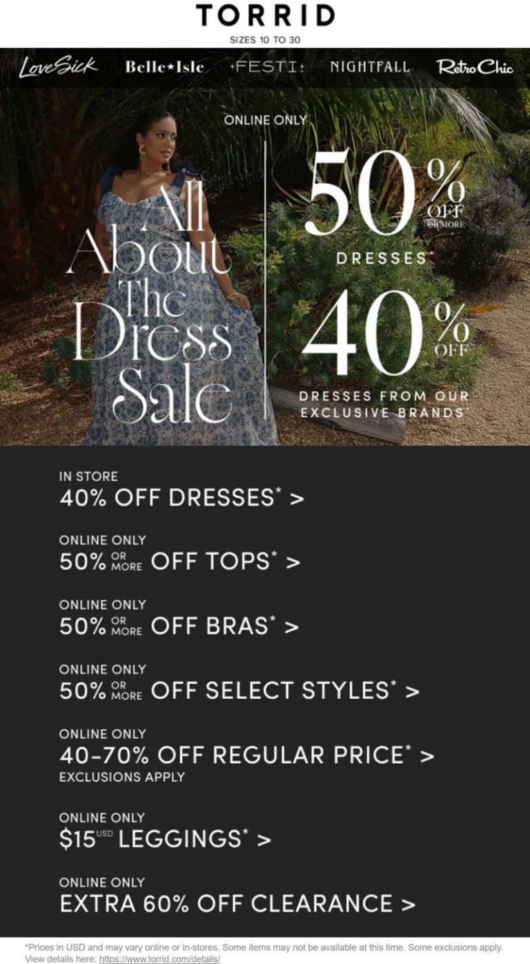 50% off bras & more at Torrid