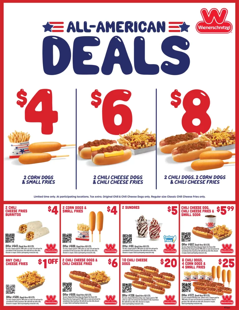 10 chili cheese dogs for $20 & more at Weinerschnitzel restaurants