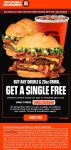 Free cheeseburger with your double at Smashburger via promo code SINGLEBURGER #smashburger