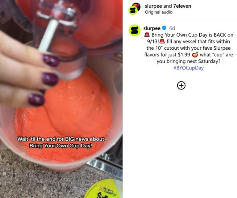 Bring any size cup to fill with Slurpee drink for $2 Saturday at 7-Eleven
