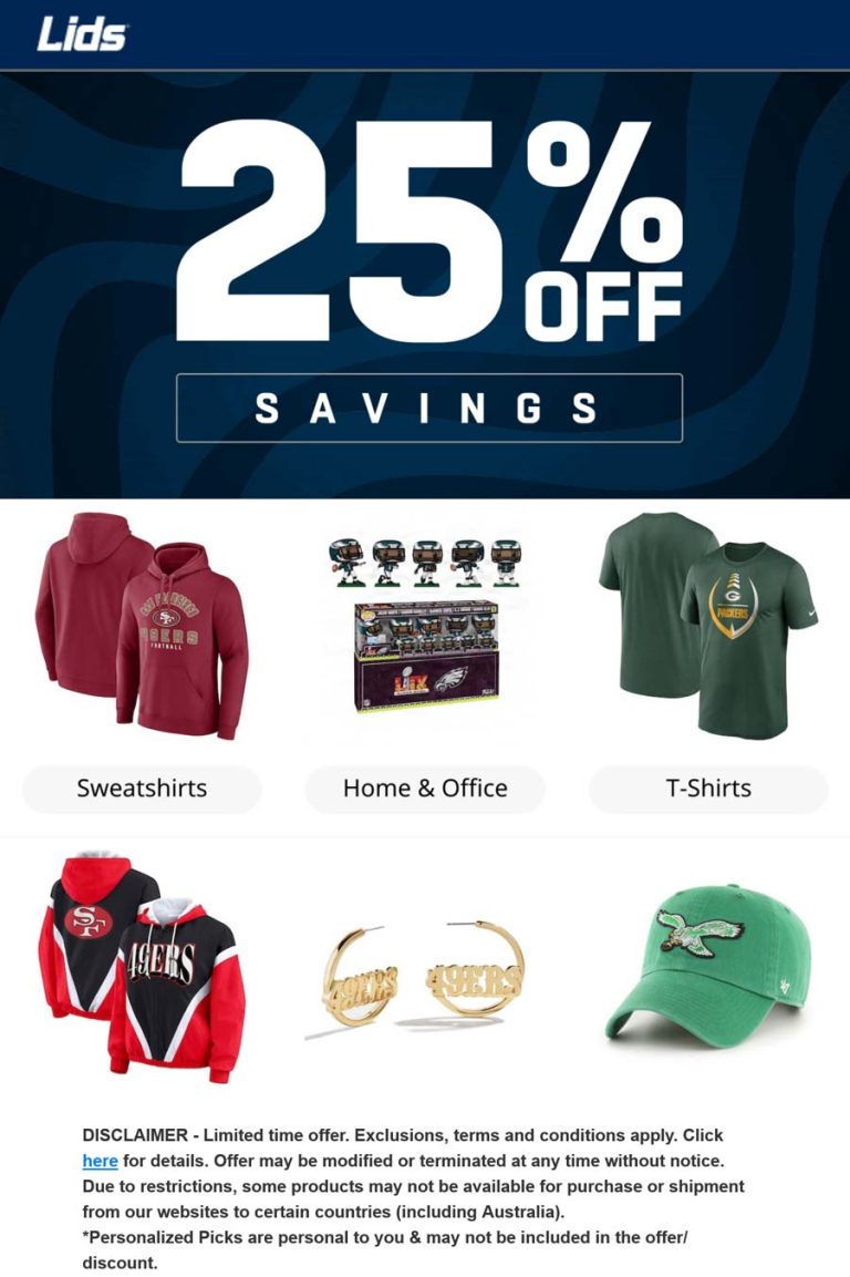 25% off today at Lids
