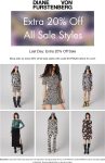 Extra 20% off sale styles today at Diane von Furstenberg #dianevonfurstenberg