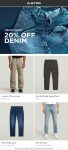 20% off denim today at G-STAR #gstar