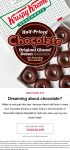 Second dozen chocolate 50% off at Krispy Kreme doughnuts via promo code CHOCOLATE #krispykreme