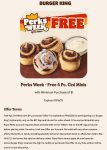 4pc cini minis free on $1 today at Burger King restaurants #burgerking
