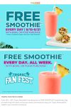 Free smoothie daily with your food at Tropical Smoothie Cafe #tropicalsmoothiecafe