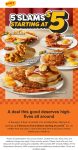 $5 breakfast & lunch slams at Dennys #dennys