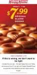 $8 glazed dozens 5-7p today at Krispy Kreme doughnuts #krispykreme