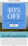 Extra 30% off sale items at Vineyard Vines, or online via promo code FAVORITES #vineyardvines