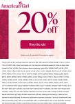 20% off online today at American Girl dolls #americangirl